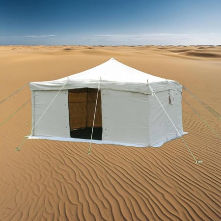خيمة باكستانية, طبقتين, مقاس 4×4×2 ياردة, أبيض, موديل رقم PK73025513