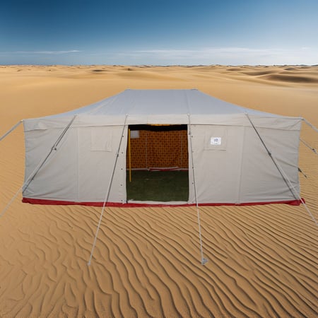 خيمة 3 طبقات, مقاس 5×8×2 ياردة, أبيض, موديل رقم PK73025514