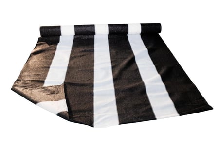 شبك مخرم , عازل 60% , مقاس 45×2 متر, أسود مخطط, صيني