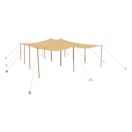 مظلة حلال طبقتين ، سقف خيمة الغنم، رملي، مقاس 6×4 متر