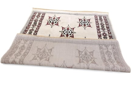 نجمة  ديالا ,فرشة أرضية,  مقاس 280×240 سم, أبيض مزخرف