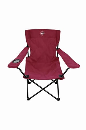 كرسي رحلات, قابل للطي, مع طاولة جانبية, أحمر