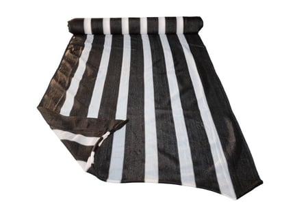 شبك مخرم ,عازل للضوء بنسبة 70% مقاس 40×2 متر, أسود مخطط صناعة سعودي