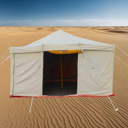 خيمة نجد , 3 طبقات, مقاس 4×4×2 ياردة, أبيض سادة