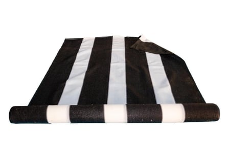 شبك مخرم , عازل 60% , مقاس 45×2 متر, أسود مخطط, صيني