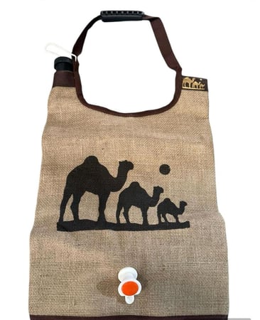 راوية ماء يدوية, سعة 9 لتر, خيش, مع بزبوز