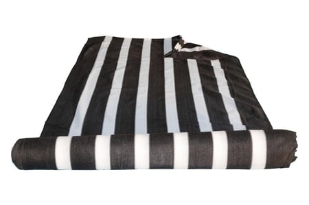 شبك مخرم ,عازل للضوء بنسبة 70% مقاس 40×2 متر, أسود مخطط صناعة سعودي