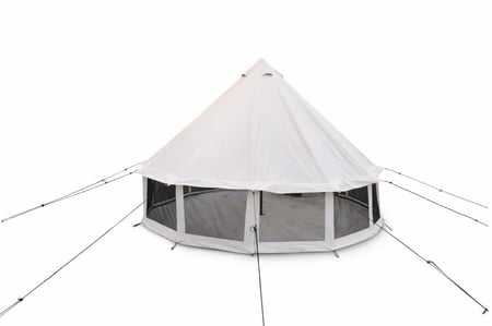 خيمة الجرس السفرية مقاس 4×4, أبيض