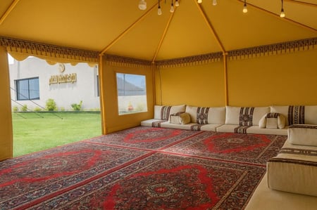 خيمة ملكية, مقاس 4×6×2 متر,واجهه شفاف