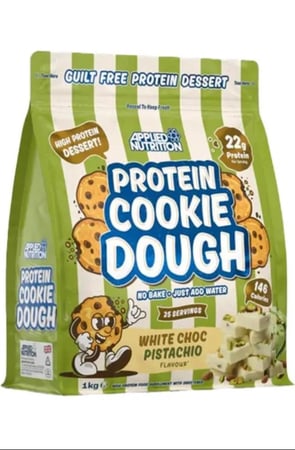 ابلايد نيوترشن كوكي دو، بنكهة بستاشيو بالشوكلاته البيضاء، ٢٥ سكوب / Applied nutrition cookie dough white chocolate pistachio , 25 servings