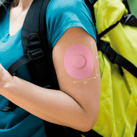 Fixic  لاصق لون وردي بيضاوي الشكل