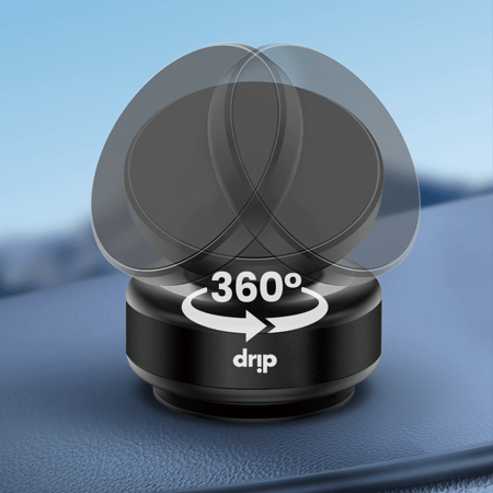 حامل مغناطيسي دريب للجوال قابل للدوران - اسود