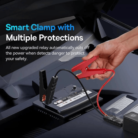 بيسوس - بطارية مشغلة للسيارة بقوة 600 امبير - اسود