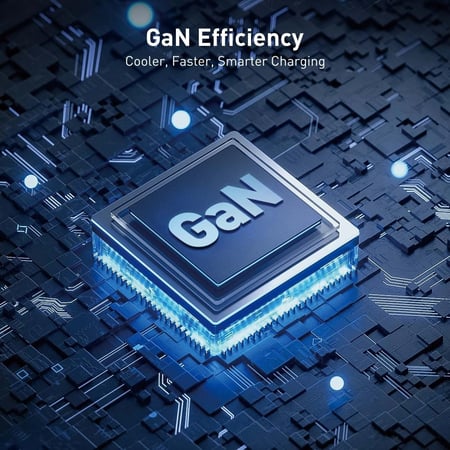 جودا - شاحن جداري JODA VoltLux بقوة 70 واط بمنفذين تايب سي ومنفذ يو اس بي مع سلك تايب سي - رمادي