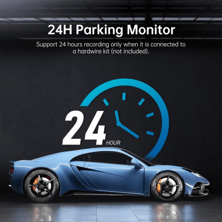 داش كام، LINGDU D200 Pro، كاميرا امامية وخلفية، 3K، واي فاي، GPS