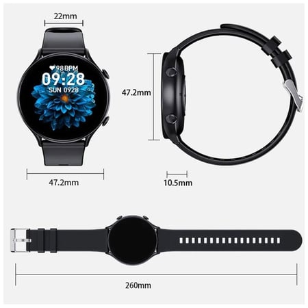 ساعة ذكية برايم 1 باللون الأسود X19 Max - iOsuite