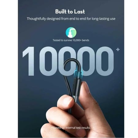 راف باور - بكج 3 في 1 بطارية بقوة 20 واط بسعة 10000 ملي امبير و شاحن جداري بقوة 20 واط و سلك تايب الى تايب سي بطول 1 متر