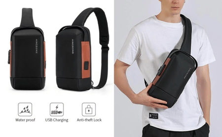 كينجسون - شنطة كتف كروس - اسود