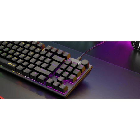 ميشن – لوحة مفاتيح ميكانيكية للألعاب حجم 80% هوت سواب بإضاءة MT-MK008Pro - RGB– اسود