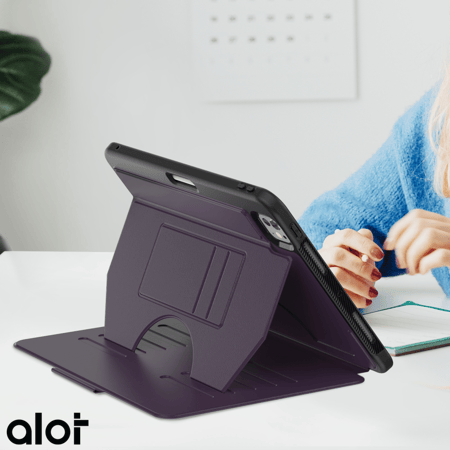 ألوت - جراب حماية Protective Case مع مكان مخصص للبطاقات وحامل للقلم للايباد Air11 (M4) - بنفسجي