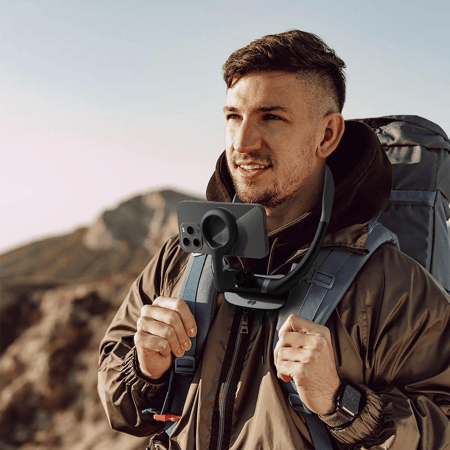 حامل للجوال على الرقبة دريب - اسود