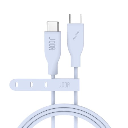 جودا - سلك شاحن تايب سي الى تايب سي من السيليكون بقوة 60 واط , طول 1 متر ألوان متعددة