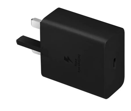 سامسونج - شاحن جداري بقوة 45 واط تايب سي معا كيبل  - اسود