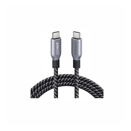انكر - سلك شحن برايم بقوة 240 واط من تايب سي الى تايب سي بطول 0.9 متر - اسود