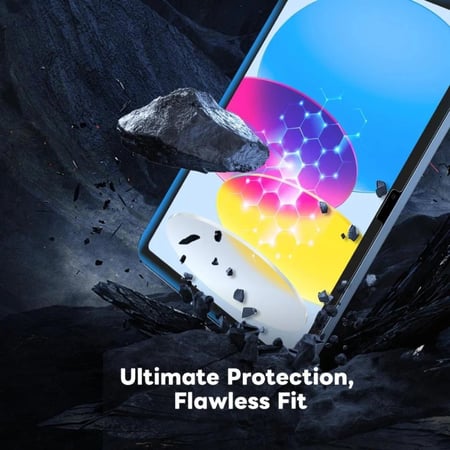 أرمر برو - حماية شاشة آيباد 2022 / أي 16 ، 10.9 زجاجية مع حماية عدسة الكاميرا 2 في 1 – شفاف