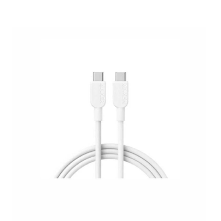 انكر - شاحن جداريبقوة 30 واط شحن سريع مع كيبل تايب سي - ابيض