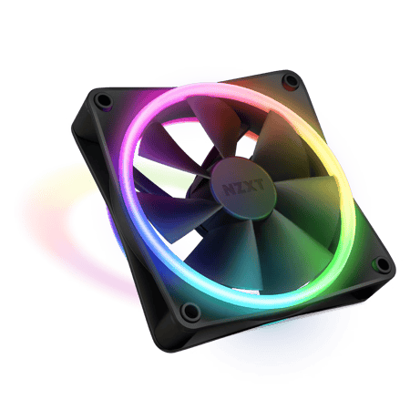 مروحة NZXT F120 RGB DUO باللون الأسود