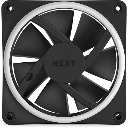مروحة NZXT F120 RGB DUO باللون الأسود