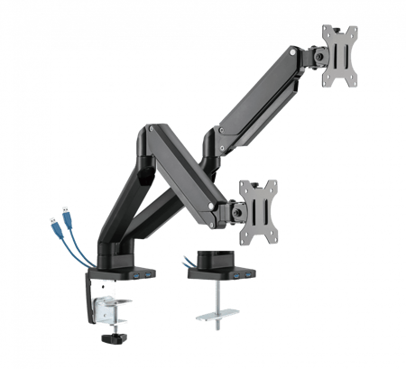 تويستد مايندز حامل شاشة مزدوج - اسود