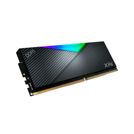 ذاكرة RAM اكس بي جي لانسر DDR5 بسرعة 5200MHz واضاءة RGB وسعة 16GB من اداتا باللون الأسود