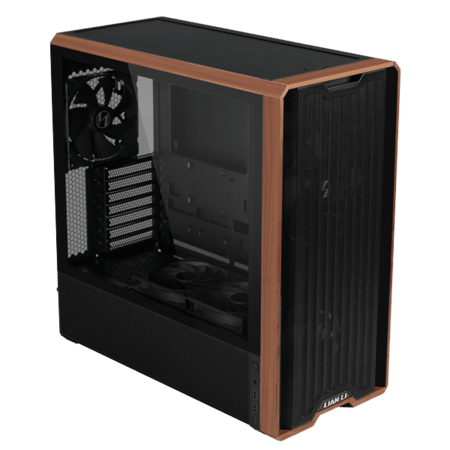 ليان لي كيس كمبيوتر لانكول 217 , ميد تاور , مزود بـ 5 مراوح - أسود