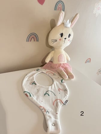 مريلة رضع بحامل لهايه او عضاضه قطن 100%