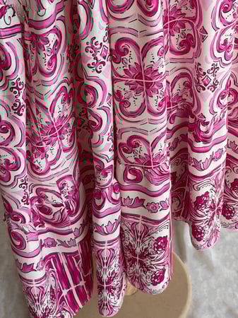 فستان مايولكا - وردي