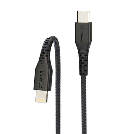 كيبل ليون اكس ايفون PD قماش  1 متر