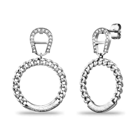 حلق آغنر مع حلقة دائرية فضية