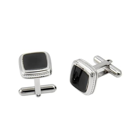 كبك قروف بإطار مربع باللون الاسود و الفضي من ستانلس ستيل