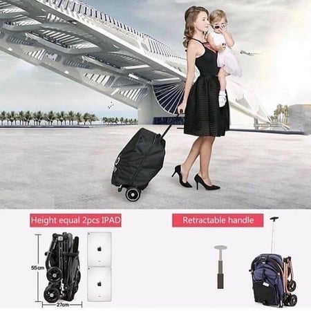 عربة أطفال Qz1 خفيفة بإصدار جديد فاخر