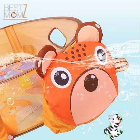 بساط وحوض كرات 3 في 1 شكل الدب