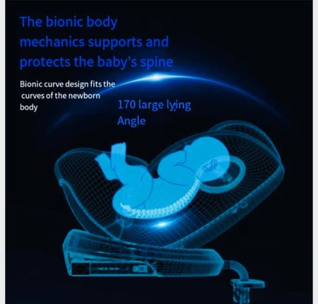 كرسي سيارة دوار بنظام isofix مع ساق داعم