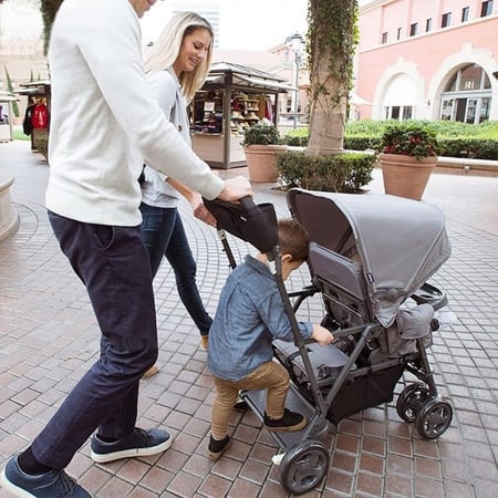 عربة الأطفال المزدوجة المبتكرة للتنقل