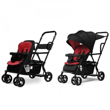 عربة الأطفال المزدوجة المبتكرة للتنقل