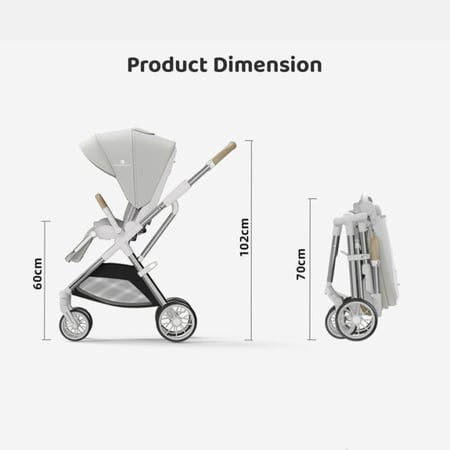 عربة اطفال الاصدار الاحدث من Q7 ثنائيه الاتجاه قابلة للطي