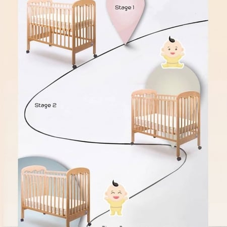 سرير الاطفال الخشبي سابرينا