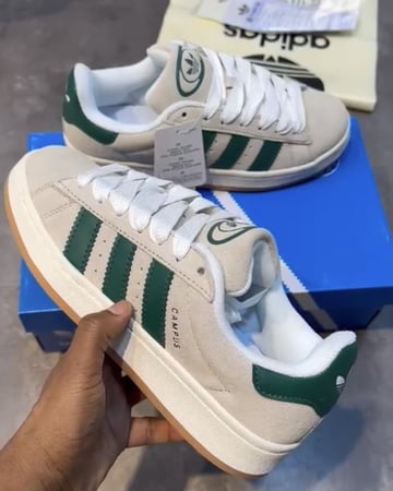 Adidas Campus 00s "Crystal/White/Dark Green" sneakers