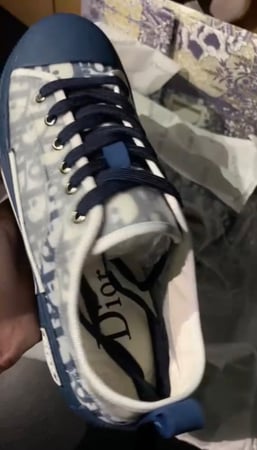 DIOR B23 LOW-TOP SNEAKER IN BLUE DIOR OBLIQUE – CD28