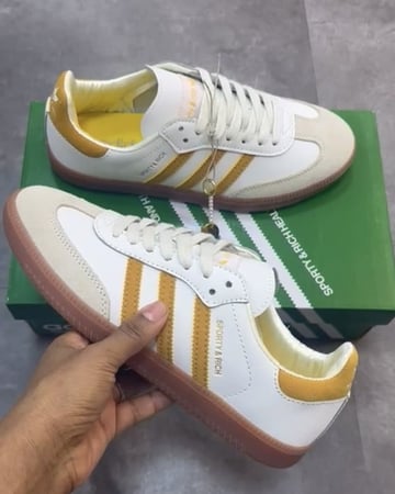 adidas Samba OG "SPORTY & RICH - White Bold Gold"
